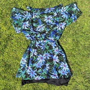 Forever 21 Dark Florals Turtleneck Mini Dress